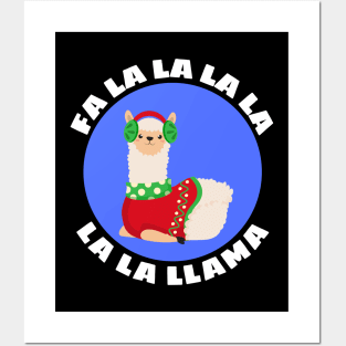 Fa la la la la la la llama | Llama Pun Posters and Art